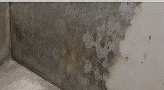 Vijayawada waterproofing before — seepage and dampness on balcony wall and floor